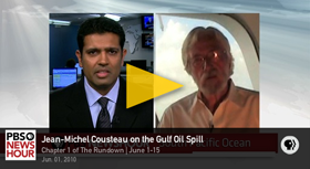Jean-Michel Cousteau speaks about the Deep Horizon Gulf Coast Oil Spill on PBS News Hour