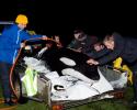 The Ocean Futures Team helps to keep "Rakey" moist and comfortable during the night. © Carrie Vonderhaar, Ocean Futures Society/KQED Teamwork